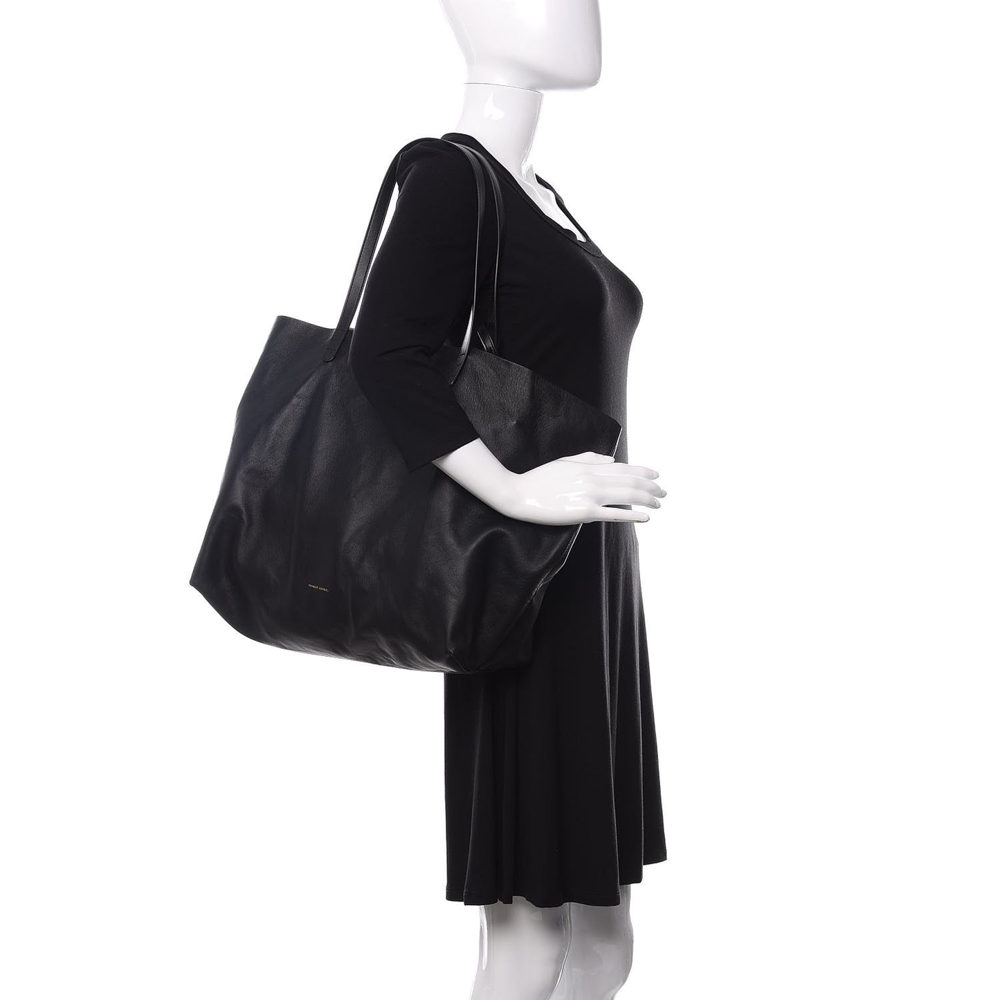 Lambskin Oversized Tote Black