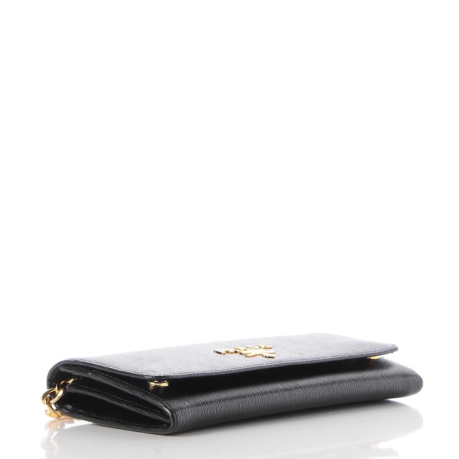 Prada Vitello Move Chain Wallet Black 4 of 7