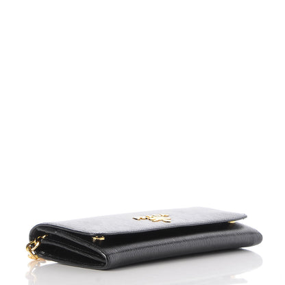 Prada Vitello Move Chain Wallet Black 4 of 7