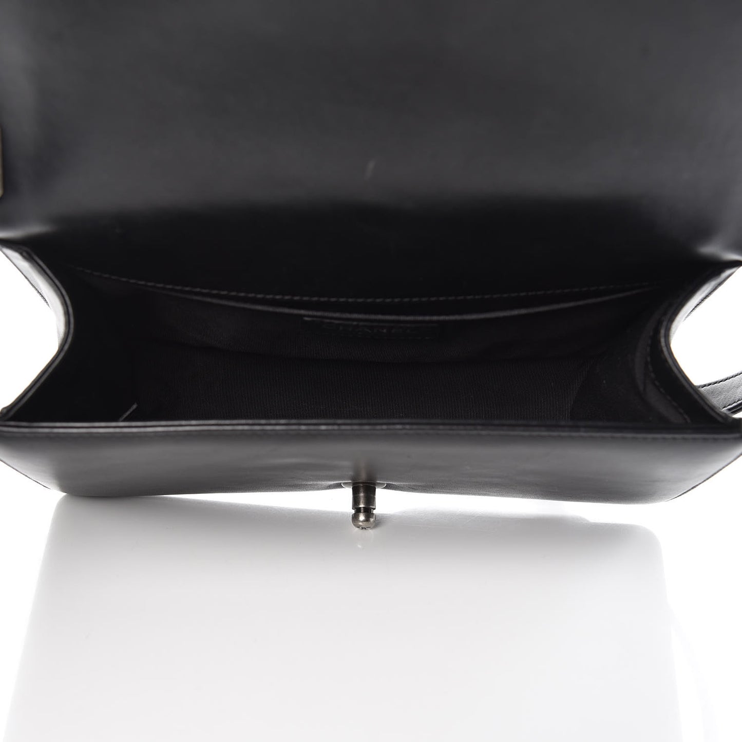 Lambskin Quilted Medium Boy Flap Black