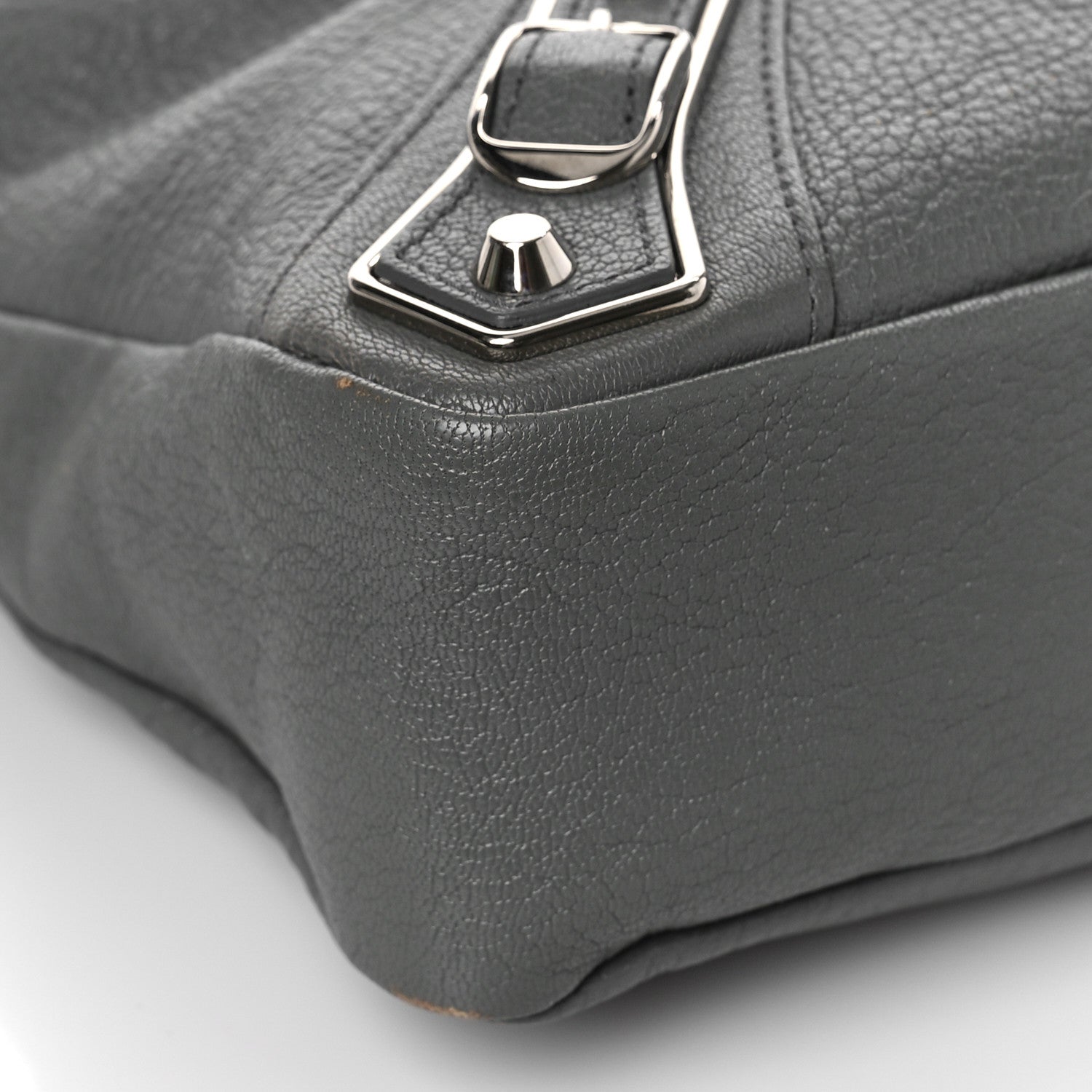 Balenciaga Chevre Silver Metallic Edge Hardware Town Gris Acier 9 of 10
