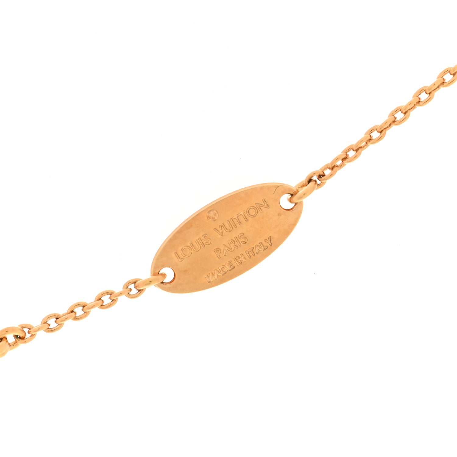 Louis Vuitton Metal Louisette Necklace Gold 5 of 7
