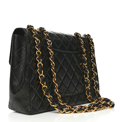 Chanel Lambskin Quilted Jumbo Single Flap Black 3 of 10