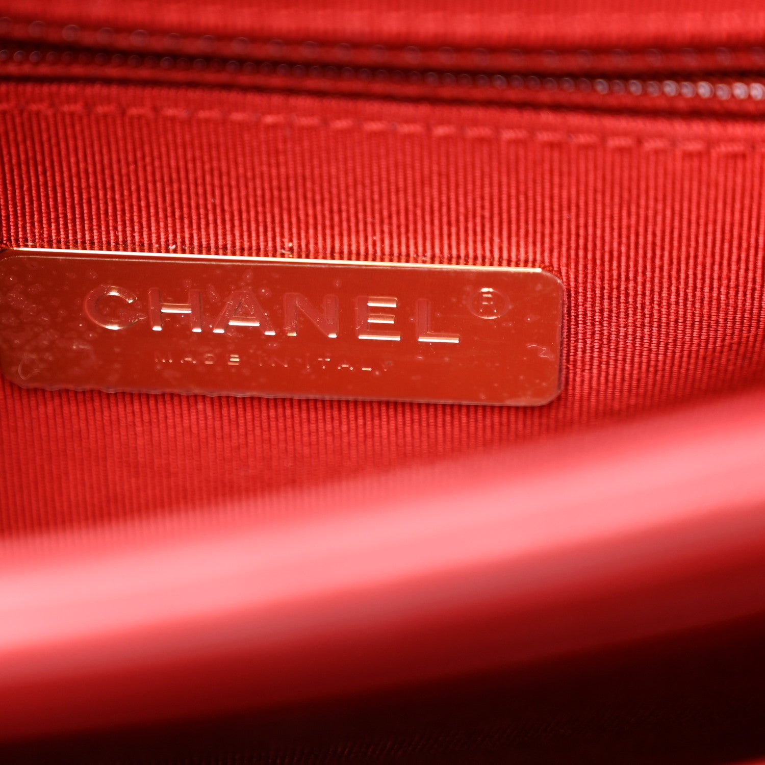 Chanel Calfskin Caviar Quilted Chain Handle Flap Red 6 of 11