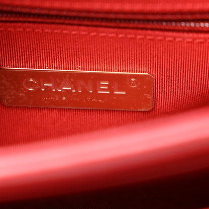 Chanel Calfskin Caviar Quilted Chain Handle Flap Red 6 of 11