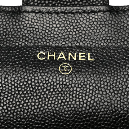 Chanel Caviar Quilted Medium Gusset Flap Wallet Black 6 of 8