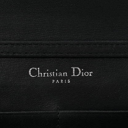 Christian Dior Metallic Patent Micro-Cannage Diorama Wallet on Chain Pouch Silver 6 of 9