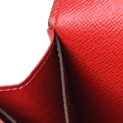 Louis Vuitton Damier Ebene Emilie Wallet Red 7 of 8