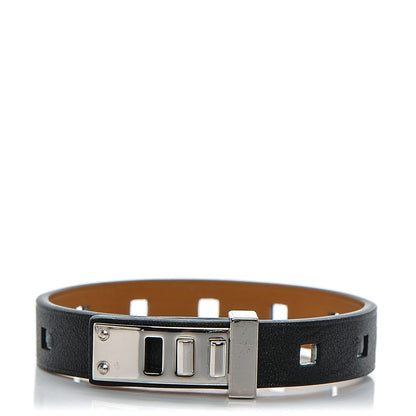 Hermes Swift Mini Dog Perforated Square Bracelet T4 Black 1 of 6
