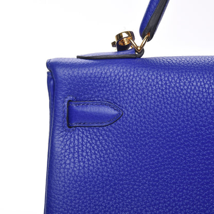 Hermes Togo Kelly Retourne 32 Bleu Electrique 17 of 30