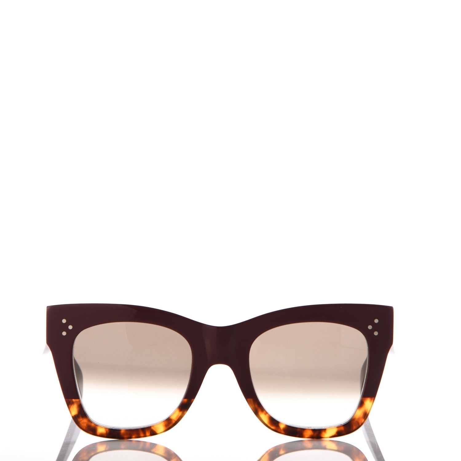 Celine Catherine Sunglasses CL 41090/F/S Burgundy Havana 2 of 7
