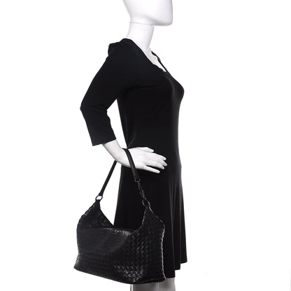 Bottega Veneta Nappa Intrecciato Shoulder Bag Black 2 of 8