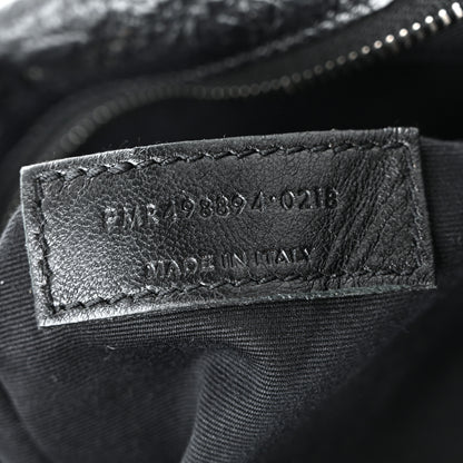 Saint Laurent Crinkled Calfskin Matelasse Monogram Medium Niki Chain Satchel Black 7 of 10