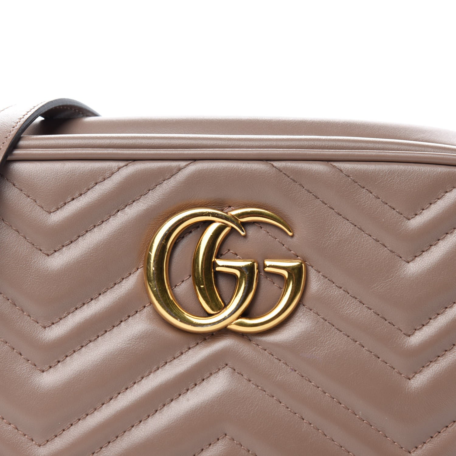 Gucci Calfskin Matelasse Small GG Marmont Chain Shoulder Bag Porcelain Rose 8 of 16