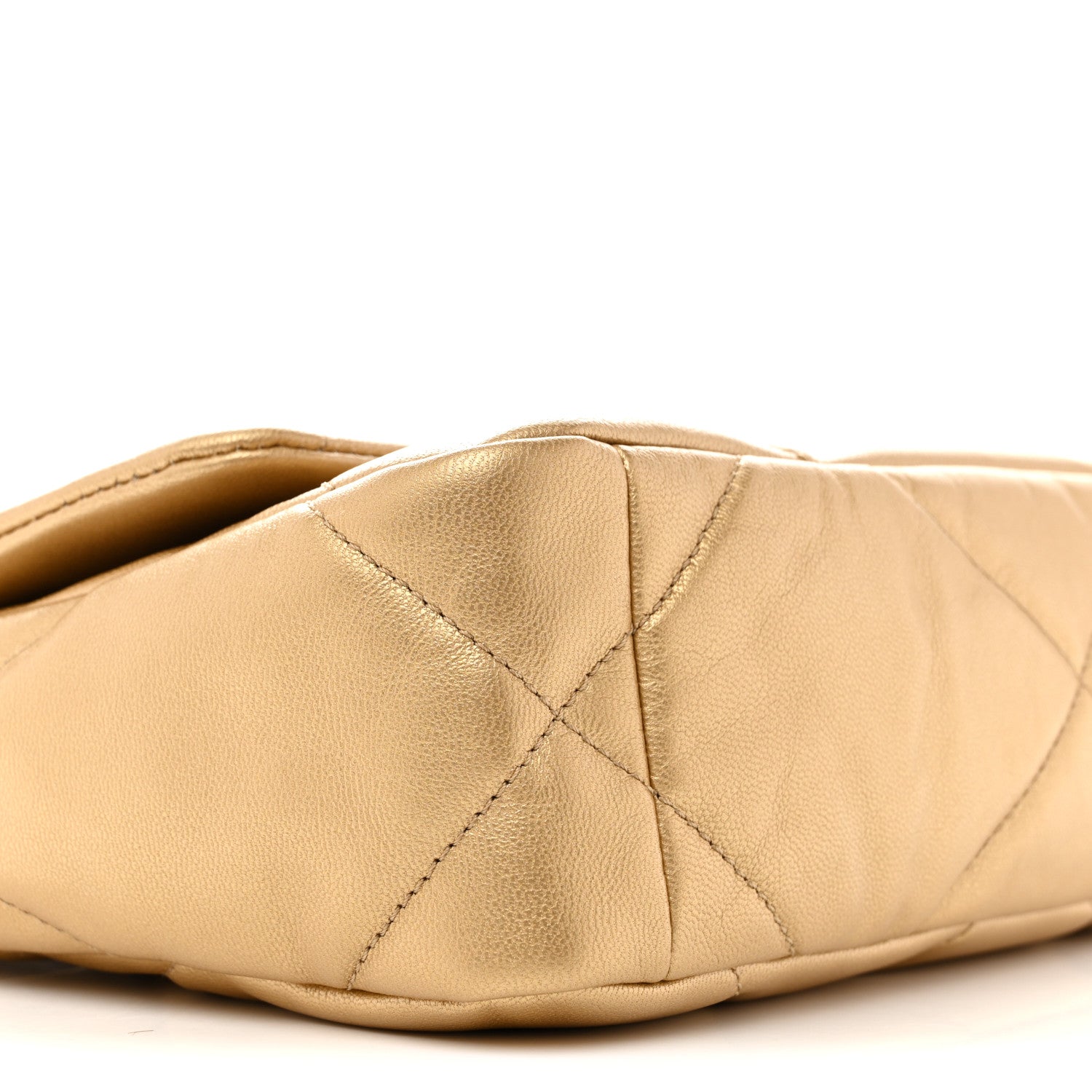 Chanel Metallic Goatskin Quilted Medium Chanel 19 Flap Gold 9 of 12
