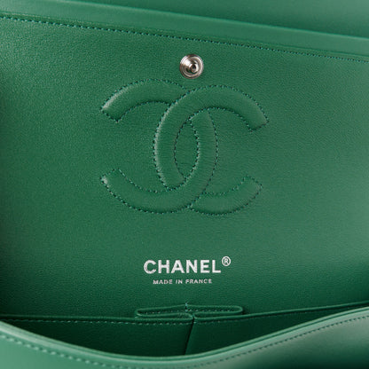 Chanel Lambskin Quilted Medium Double Flap Green 6 of 12