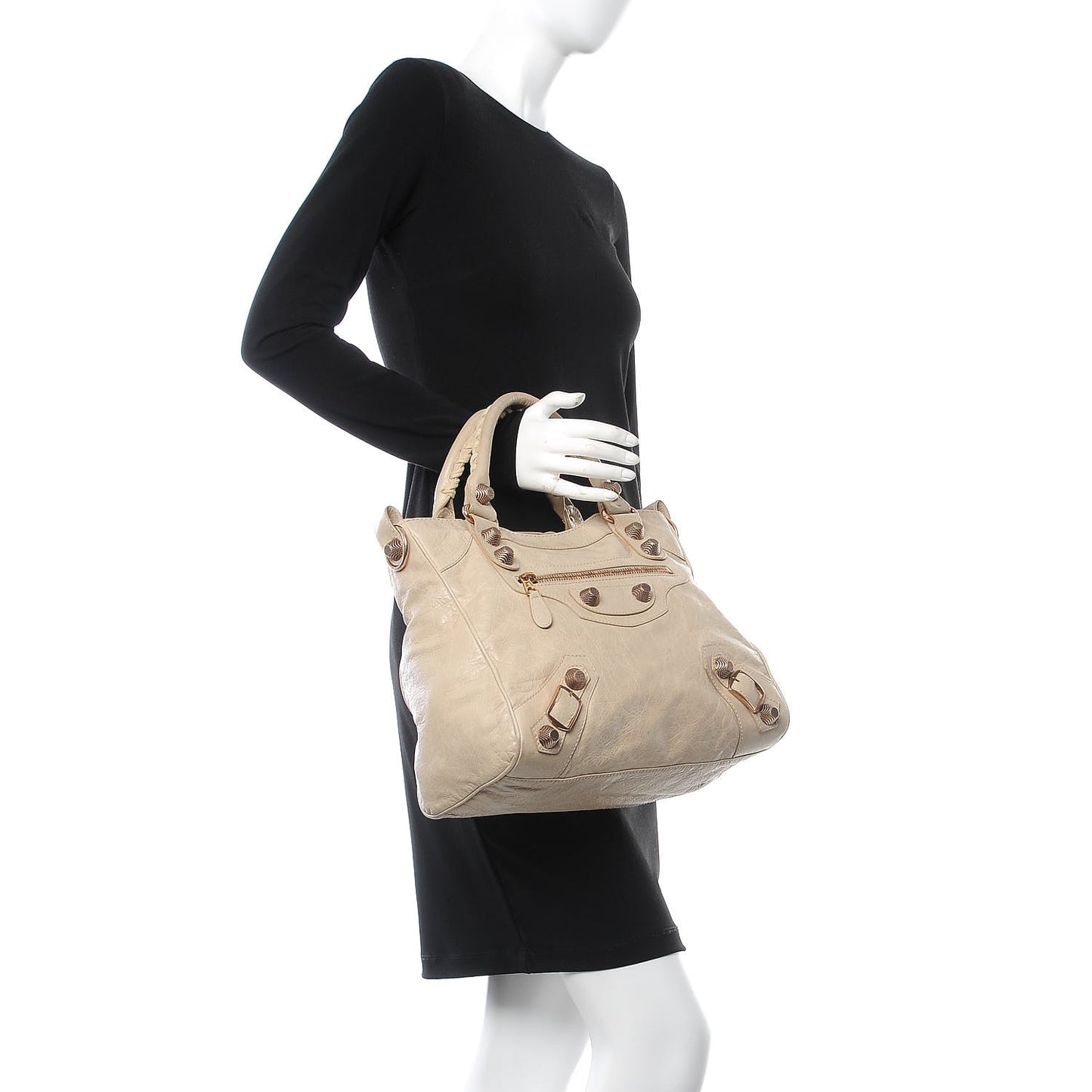 Agneau Giant 21 Rose Gold Hardware Velo Praline