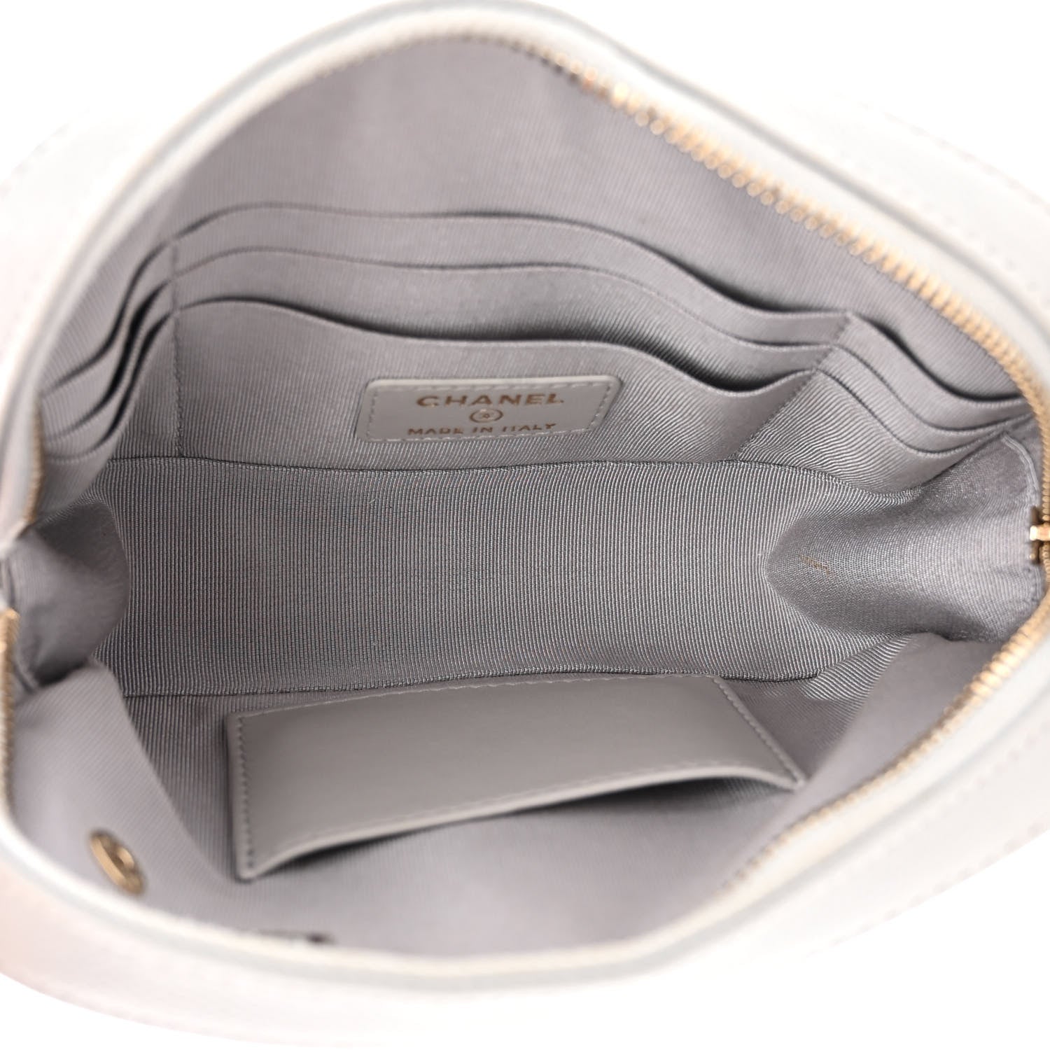 Chanel Caviar Quilted Camera Case Grey 5 of 10