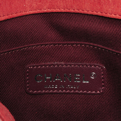 Chanel Iridescent Calfskin Quilted Small Gentle Square Boy Flap Red 9 of 9