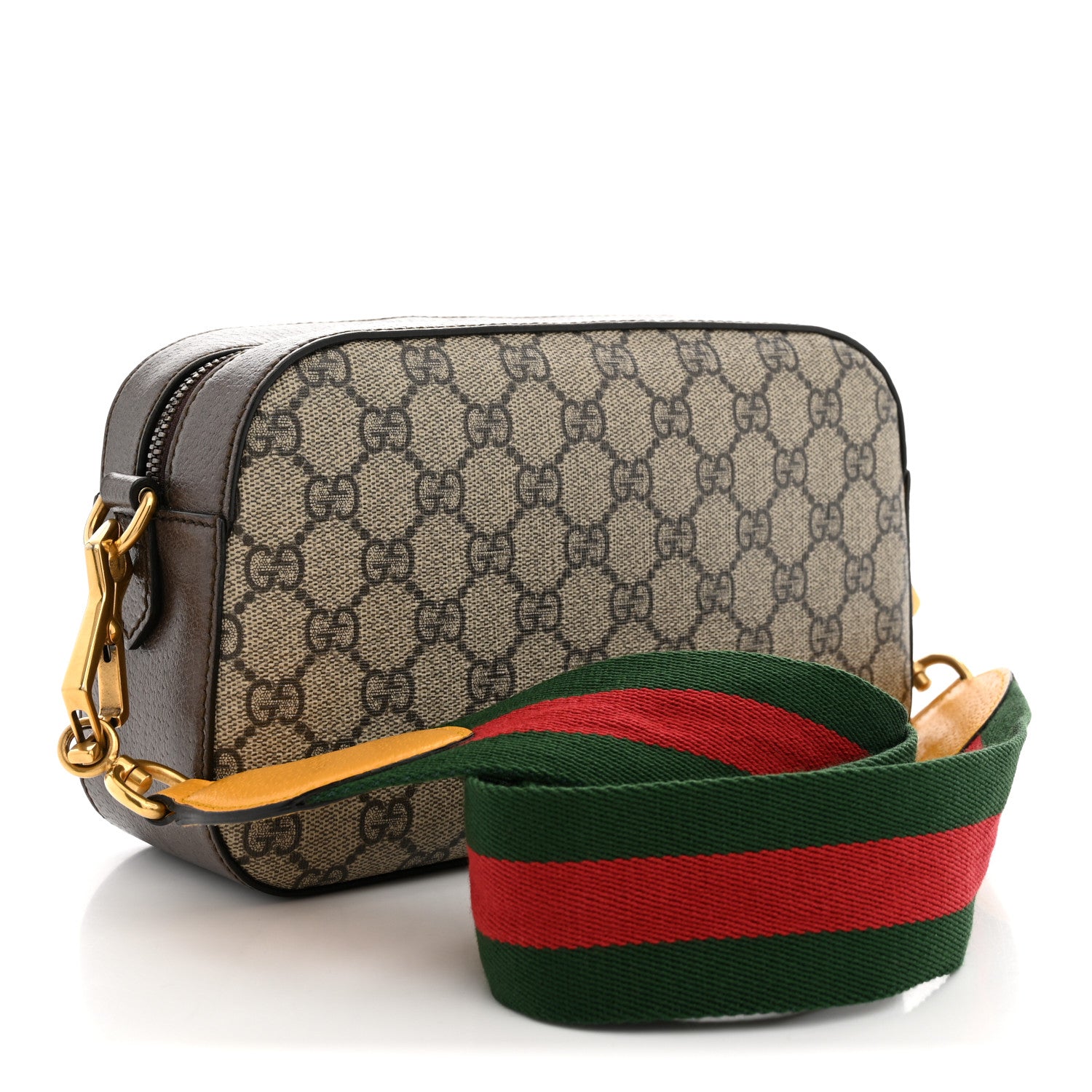 Gucci GG Supreme Monogram Web Neo Vintage Shoulder Bag Beige New Acero Crop 3 of 12