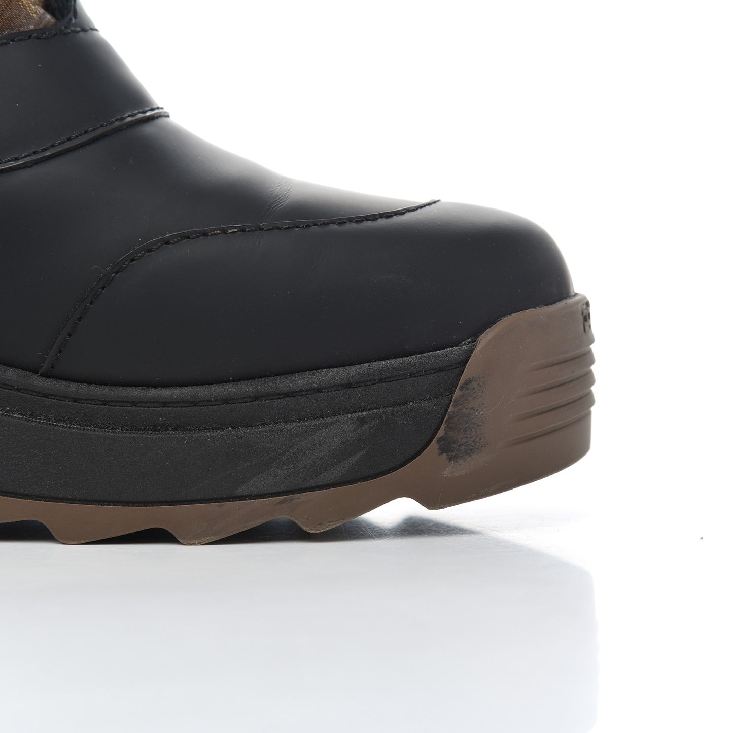Calfskin FF T-Rex Lace Up Snow Boots 35.5 Tobacco
