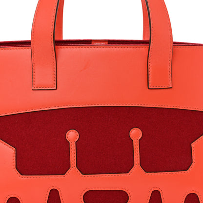 Hermes Swift Felt Petit H Decoupe Basse PM Skeleton Tote Terre Battue Rouge H 8 of 11
