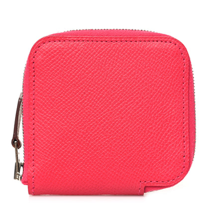 Hermes Epsom Silk'in Coin Purse Rose Mexico 1 of 7