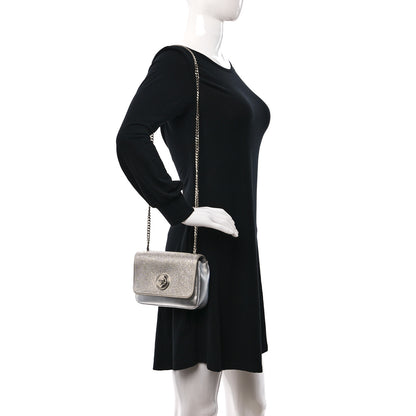 Versace Palazzo Crystal Chain Evening Bag Silver 2 of 9