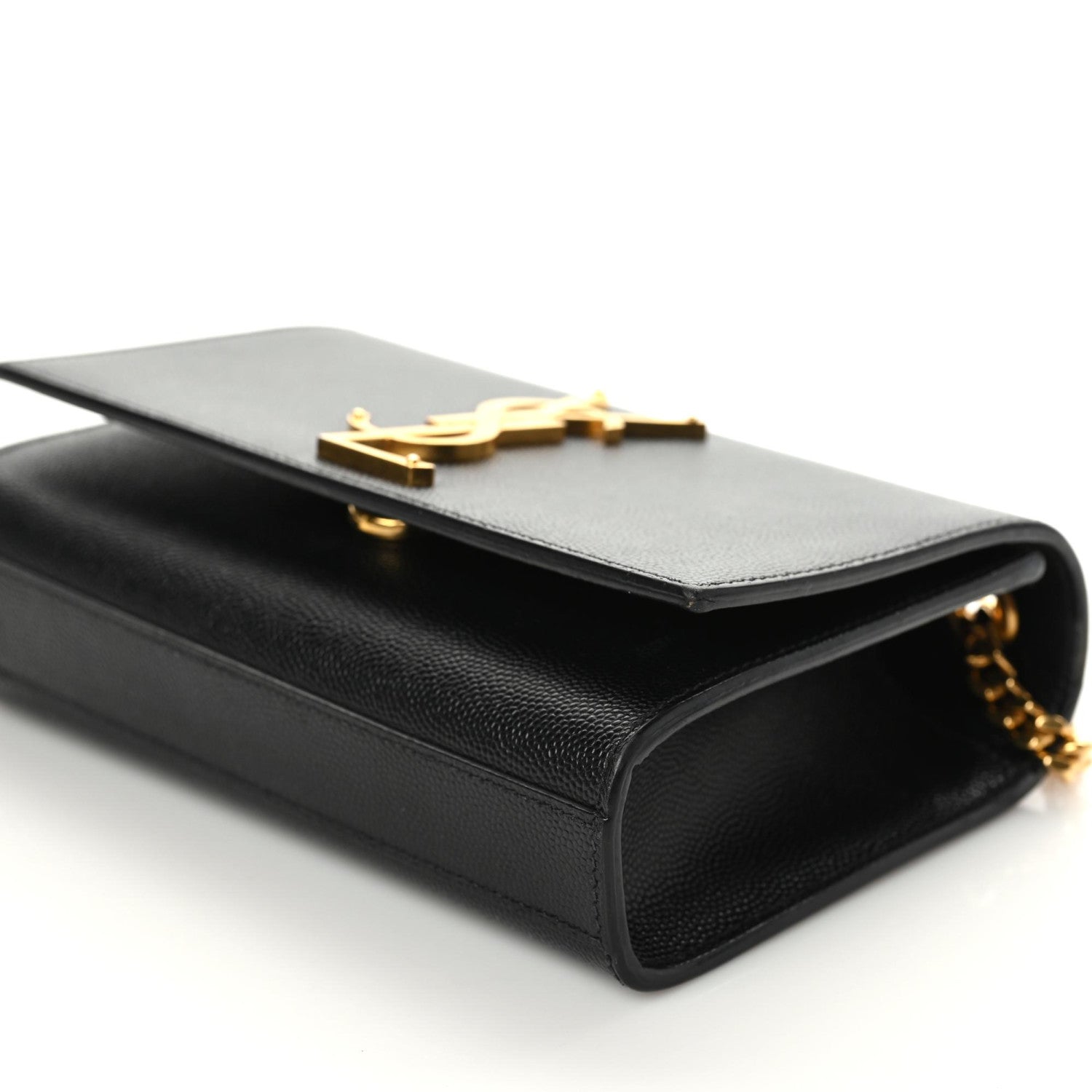 Saint Laurent Grain De Poudre Small Monogram Kate Satchel Black 6 of 9