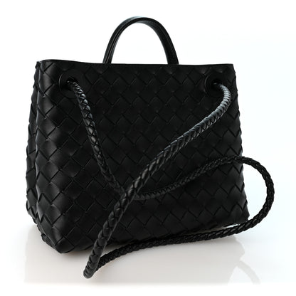 Bottega Veneta Nappa Intrecciato Small Andiamo Shoulder Bag Black 3 of 10