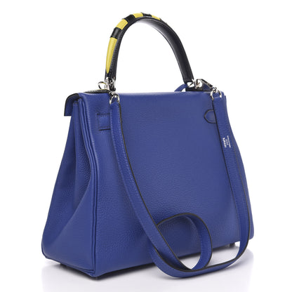 Hermes Togo Au Galop Kelly Retourne 28 Bleu Electrique 3 of 12