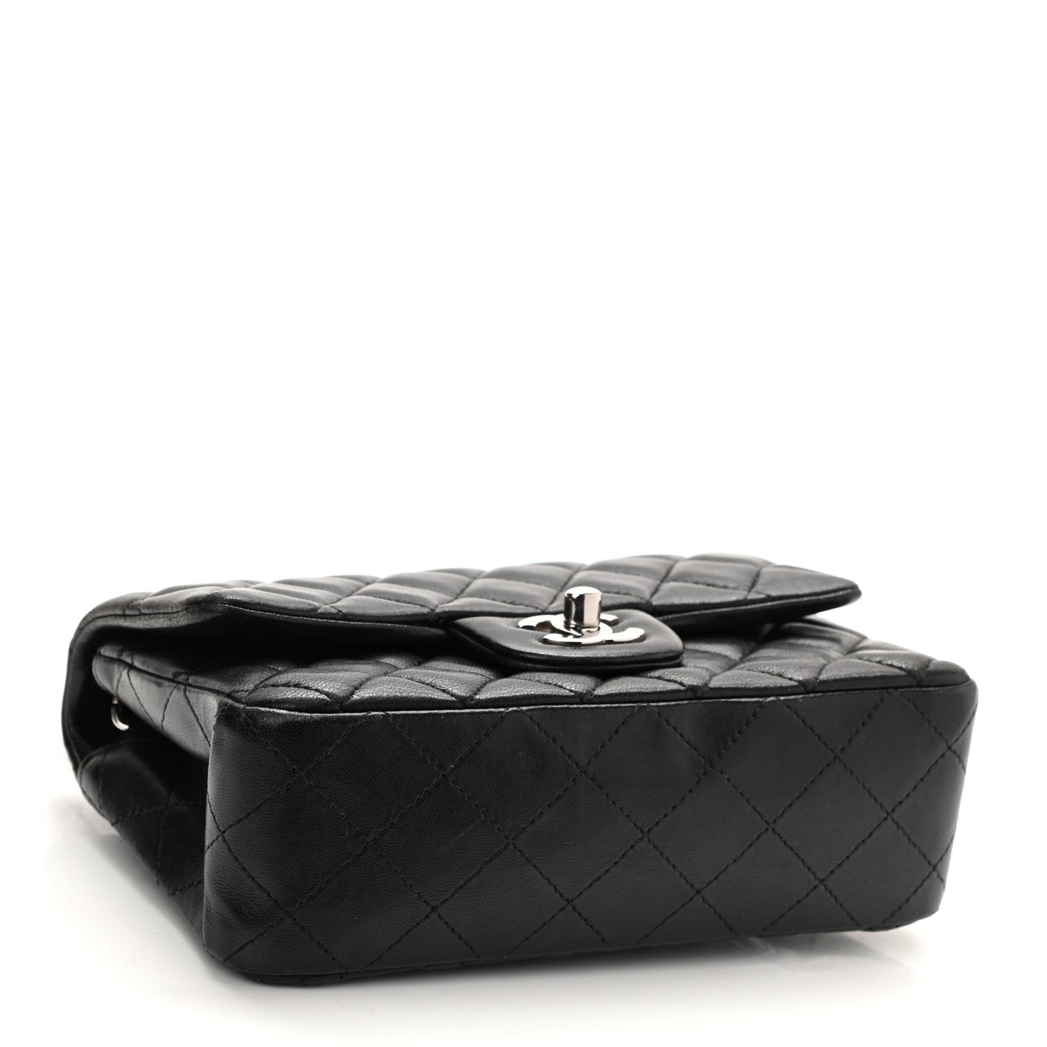 Chanel Lambskin Quilted Mini Rectangular Flap Black 4 of 11