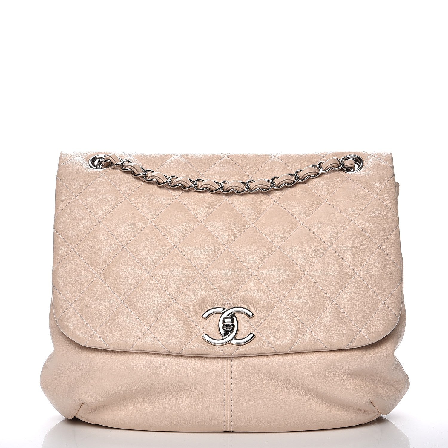 Chanel Calfskin Quilted Large Trianon Messenger Flap Light Pink 1 of 10