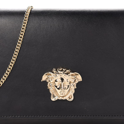 Versace Vitello Palazzo Medusa Evening Clutch Bag Black 9 of 10