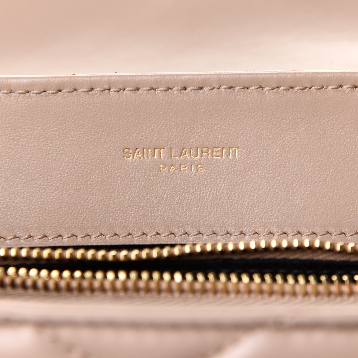 Saint Laurent Calfskin Y Quilted Monogram Small Loulou Chain Satchel Dark Beige 6 of 10