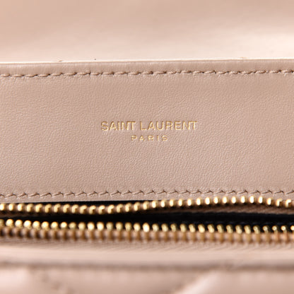 Saint Laurent Calfskin Y Quilted Monogram Small Loulou Chain Satchel Dark Beige 6 of 10