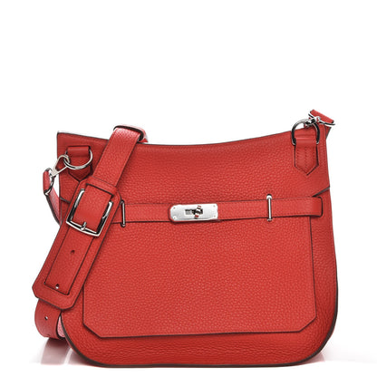 Hermes Taurillon Clemence Jypsiere 28 Rouge Tomate 1 of 7
