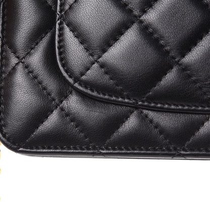 Chanel Lambskin Quilted Egyptian Amulet Wallet On Chain WOC Black 9 of 13