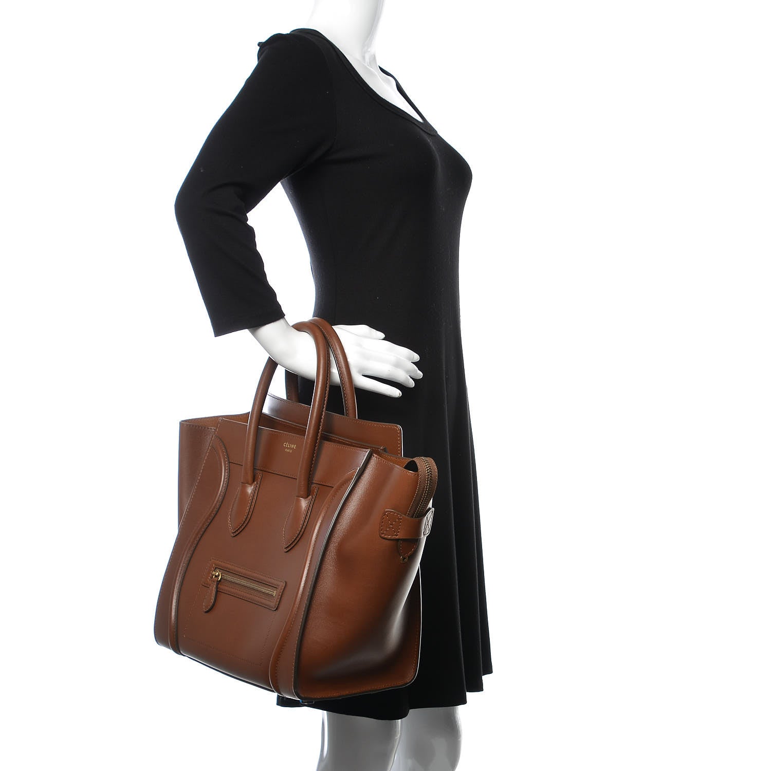 Celine Smooth Calfskin Mini Luggage Caramel 2 of 12