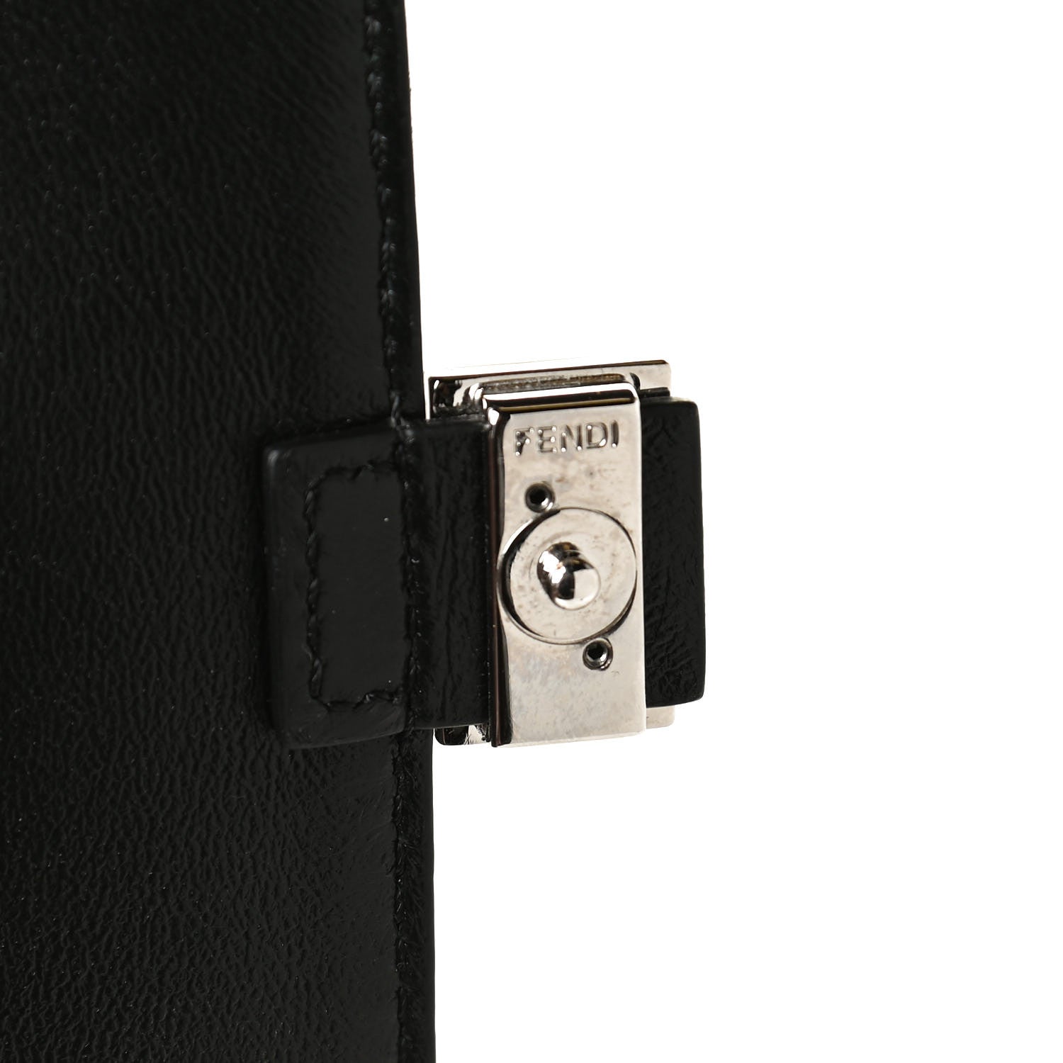 Fendi Fabric Jacquard FF 1974 Nano Baguette Charm Tobacco Moro Black 6 of 10