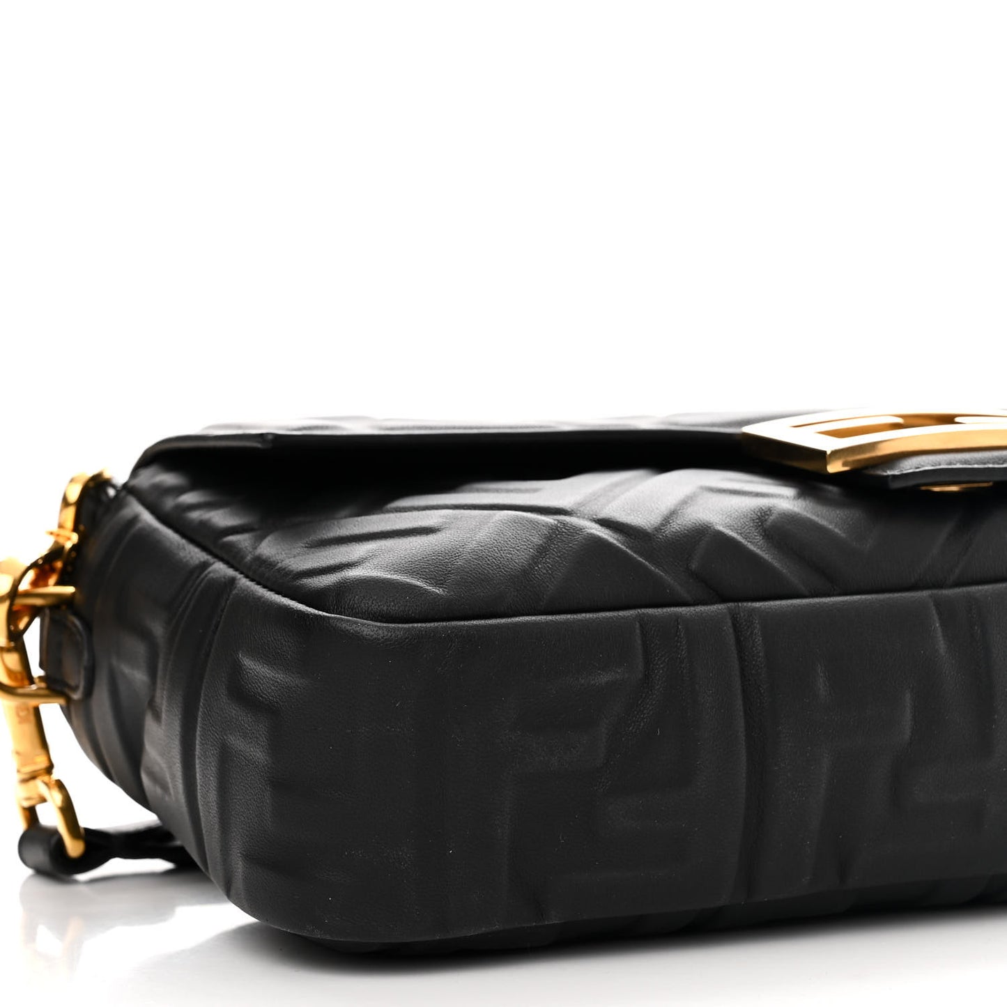 Nappa FF 1974 Embossed Baguette Black