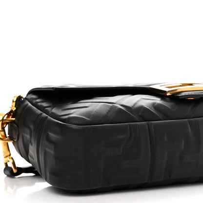 Fendi Nappa FF 1974 Embossed Baguette Black 9 of 10