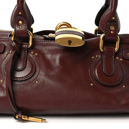 Chloe Grained Buffalo Medium Paddington Satchel Grenat 8 of 10