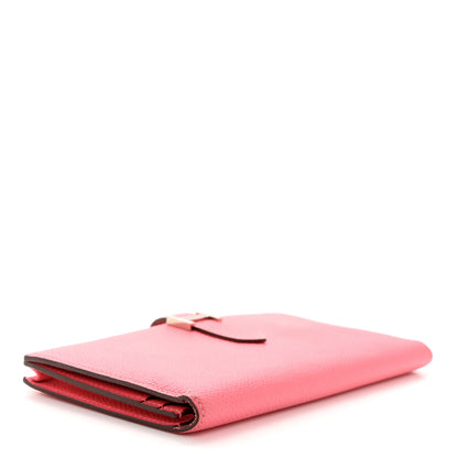 Hermes Epsom Bearn Gusset Wallet Rose Lipstick 4 of 15