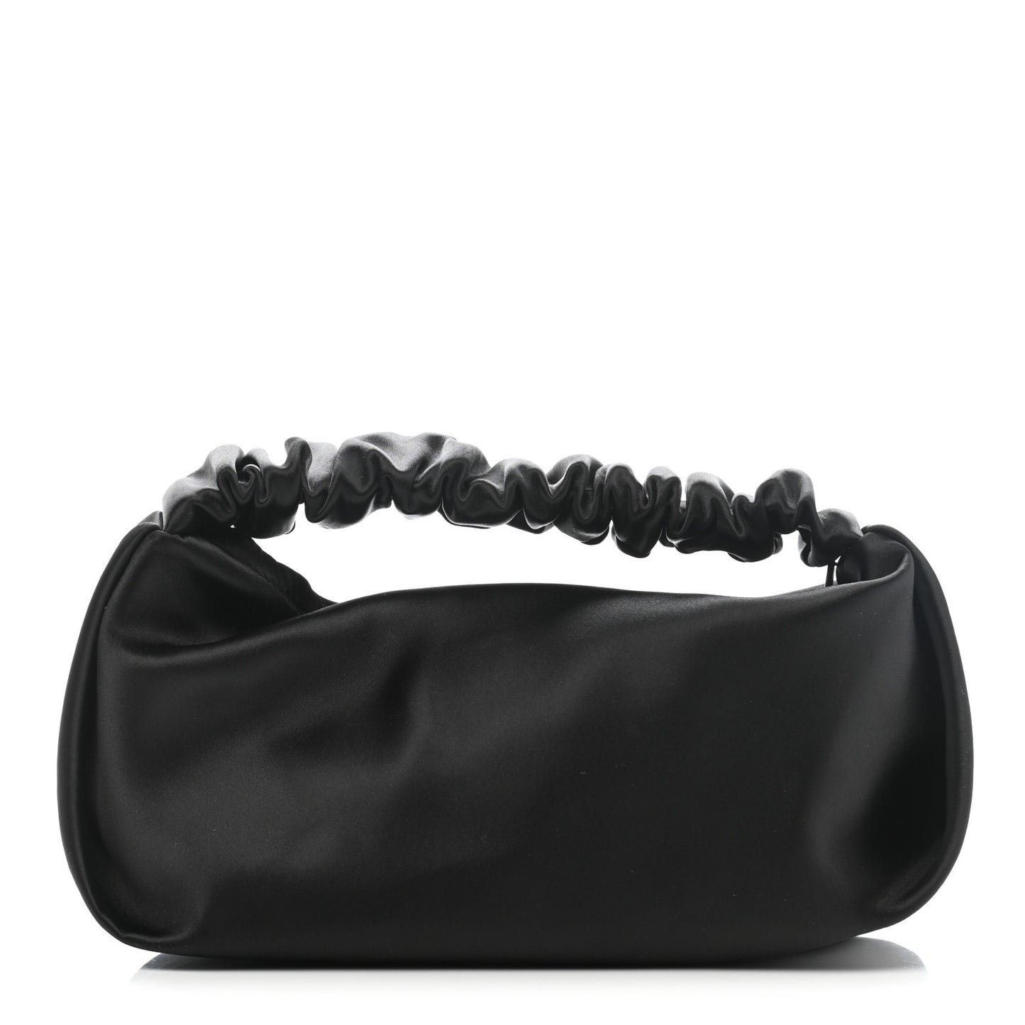 Satin Mini Scrunchie Bag Black