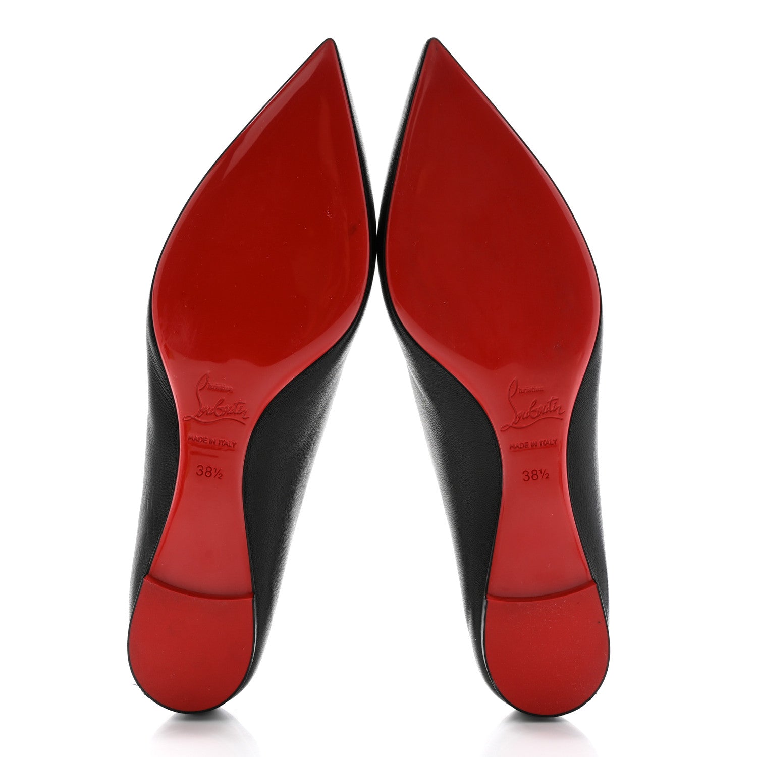 Christian Louboutin Shiny Nappa Ballalla Flats 38.5 Black 5 of 10