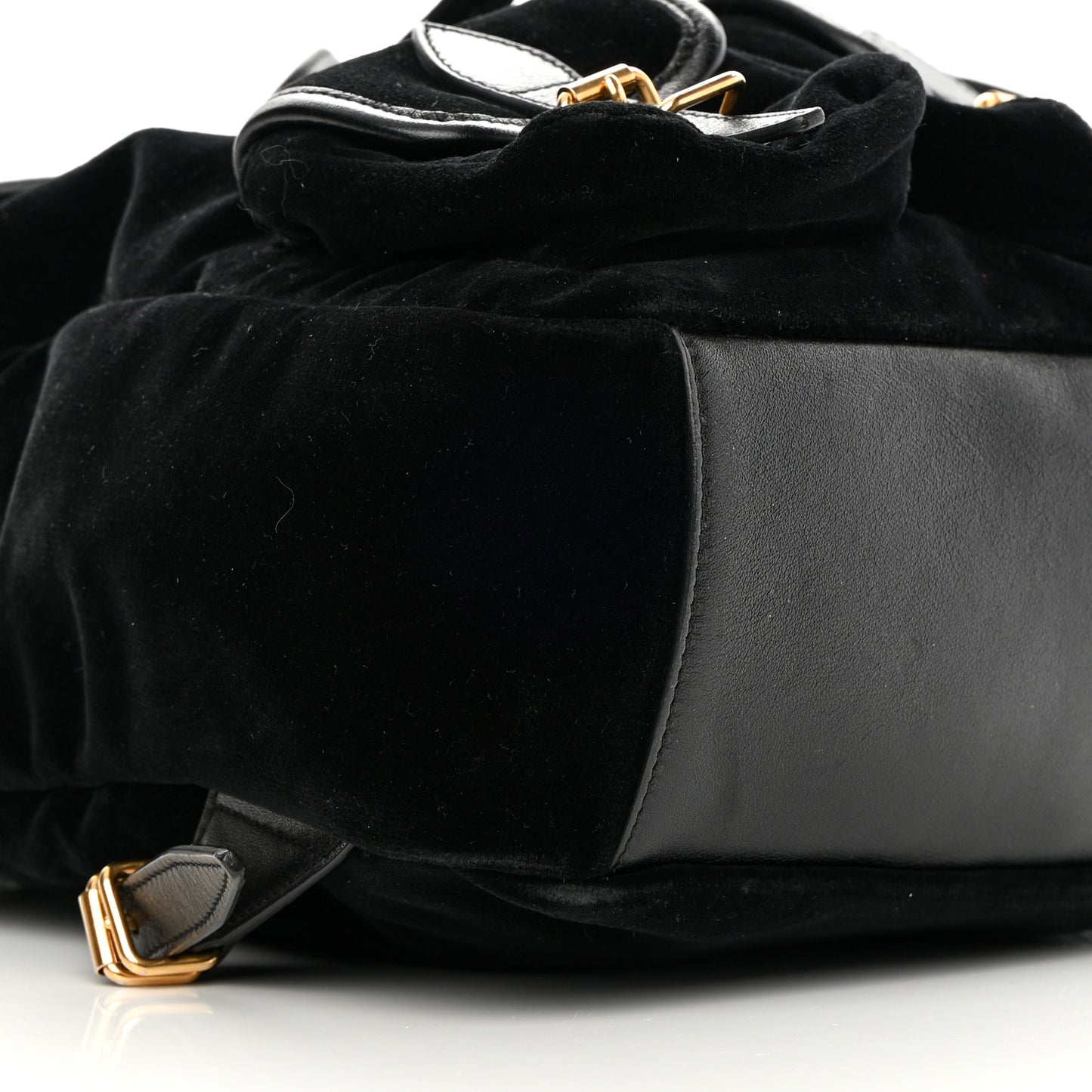 Velvet Calfskin Small Festival Backpack Black