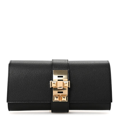 Hermes Chevre Mysore Medor 23 Clutch Black 1 of 7