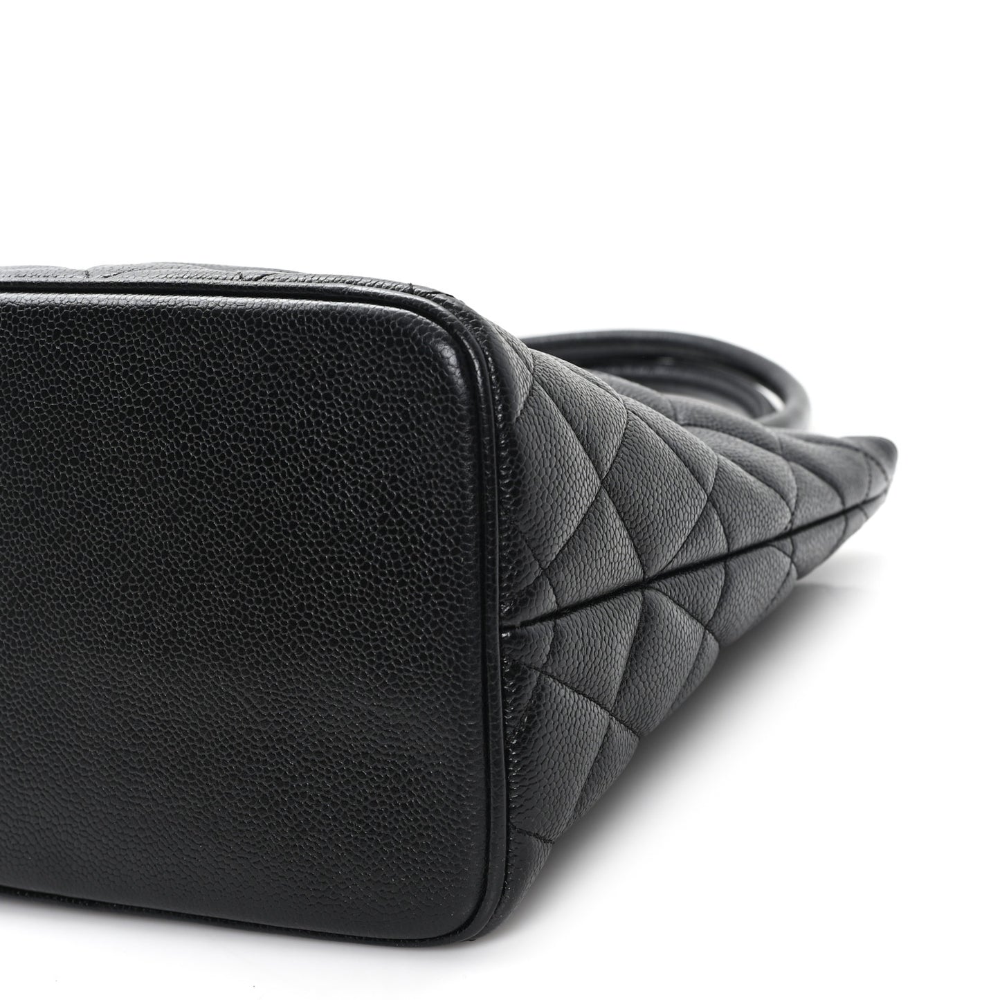 Caviar Quilted Medallion Tote Black