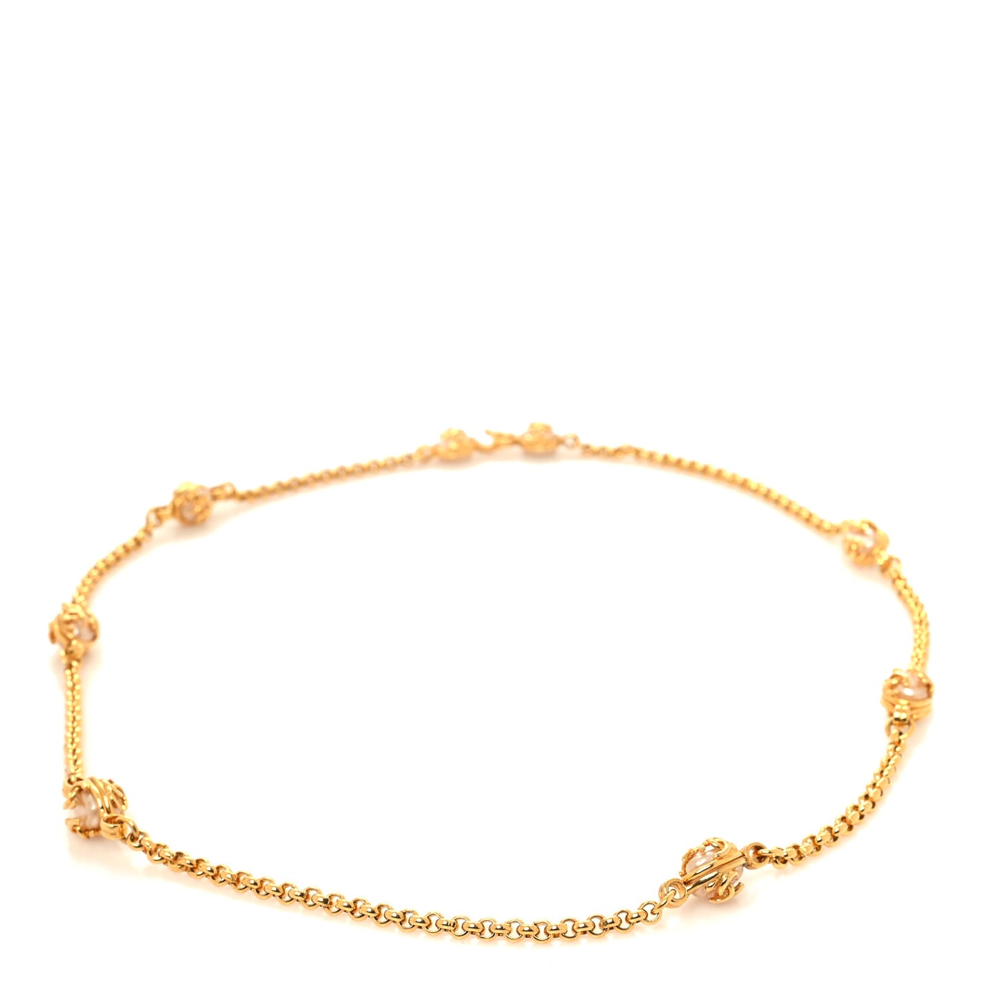 Pearl CC Chain Belt Gold